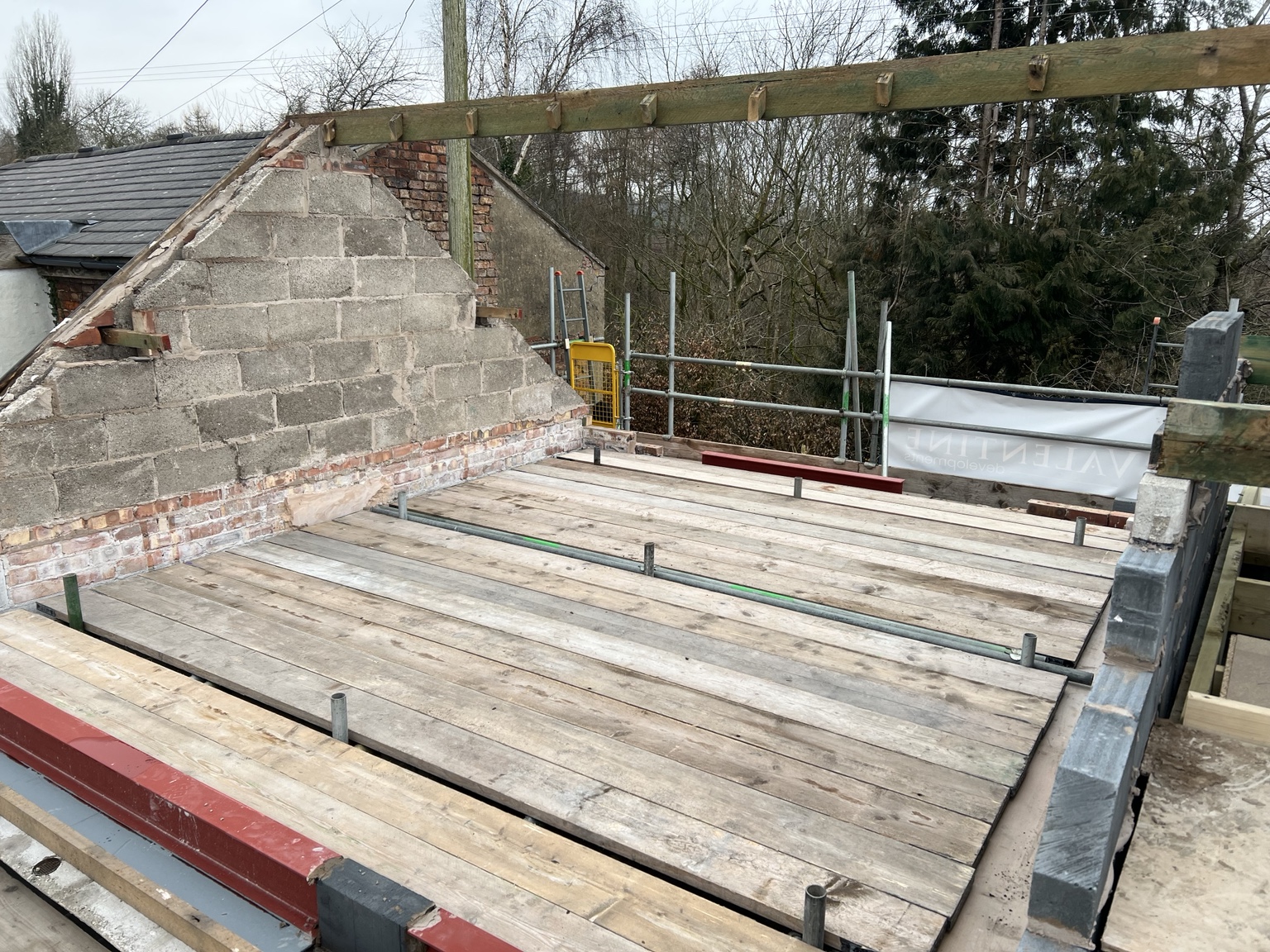 Kingsley: crash deck for roof install