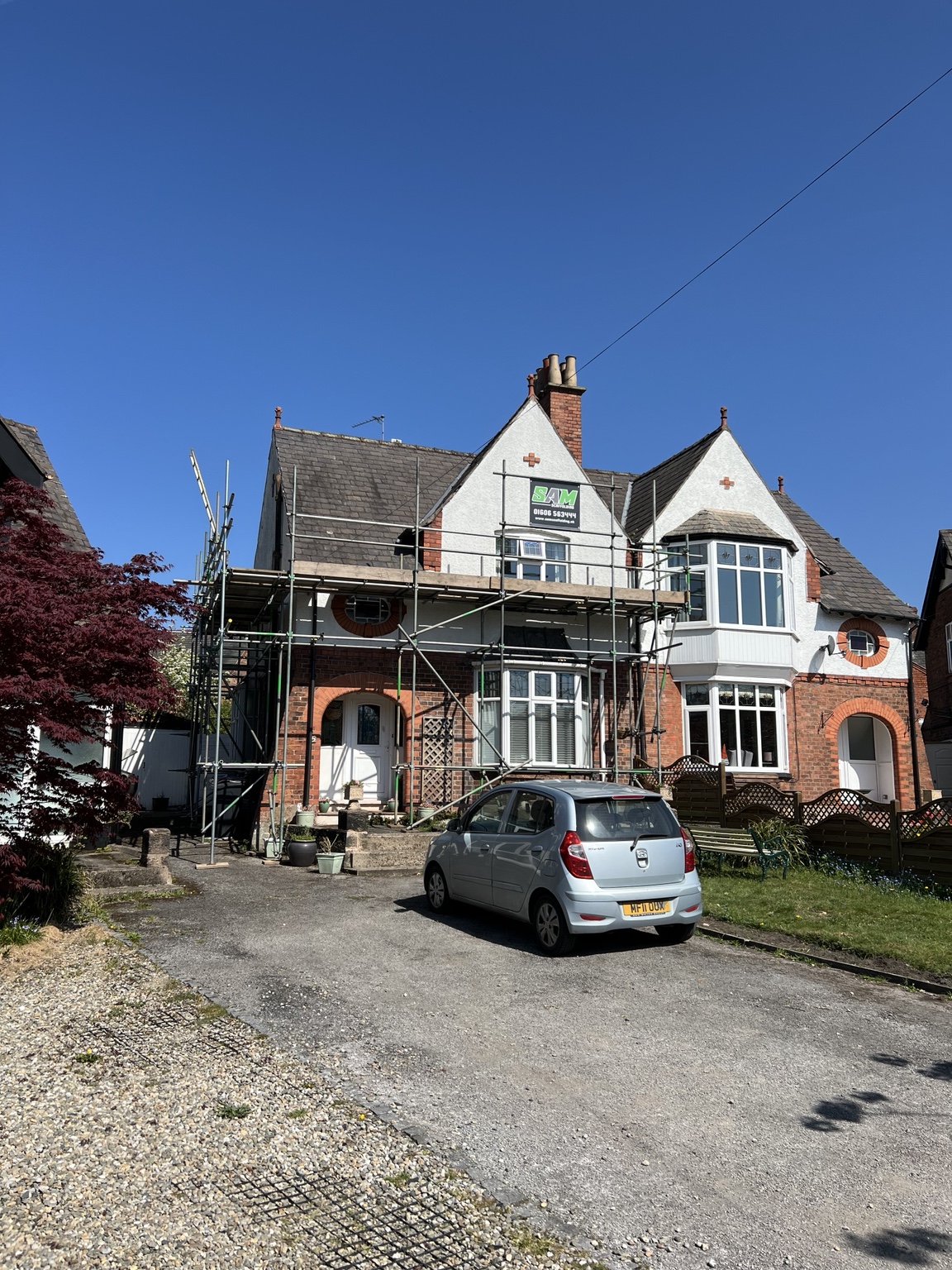 Northwich: scaffolding for re-roof